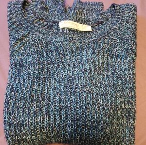 Faded Glory Blue and Black Crew Neck Sweater